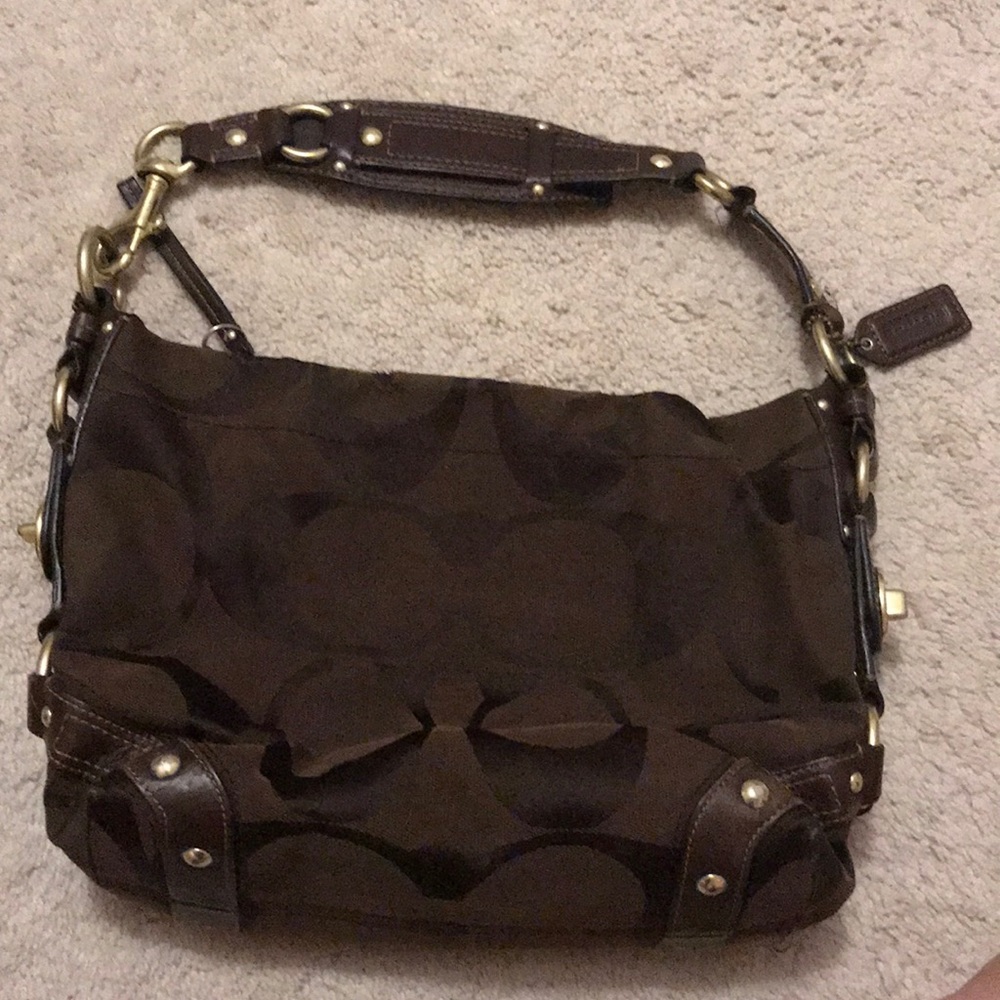 Coach brown shoulder bag